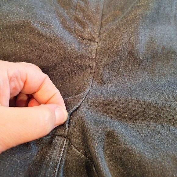 St. John Sport by Marie Gray Wide Leg Chino Pants Black Gold logo 10 - Picture 11 of 11